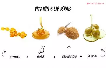 DIY vitamin e lip scrub