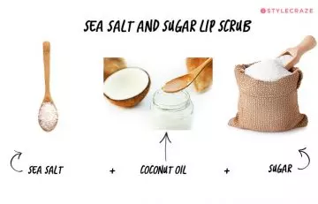 DIY sea salt and sugar lip scrub