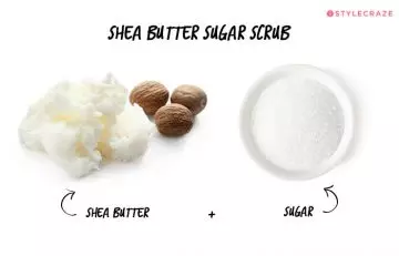 DIY shea butter sugar scrub