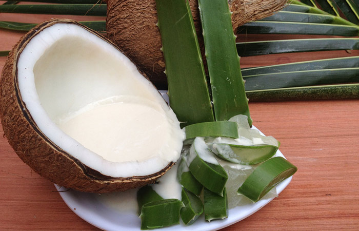 Coconut, aloe vera, and avocado can make good hair sunscreen
