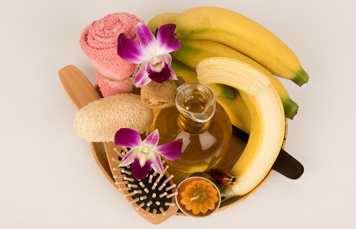 Banana and olive oil hair conditioner