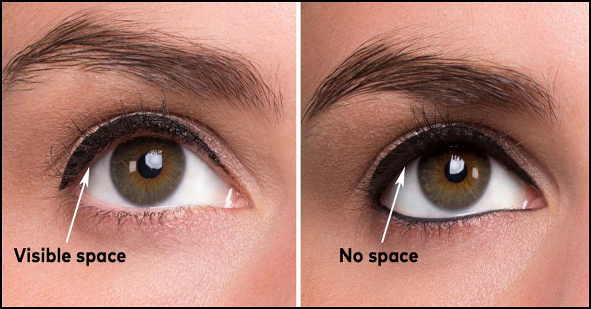 liquid eyeliner inside eye