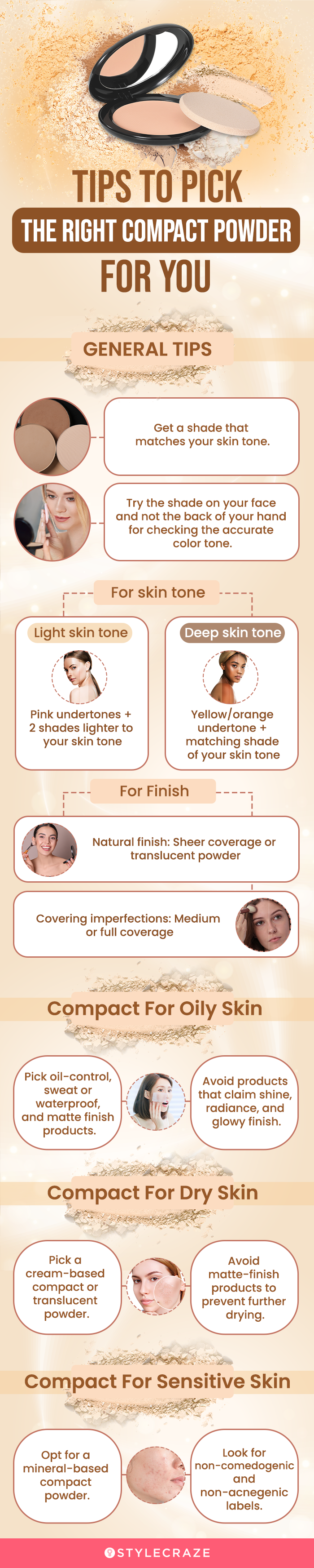 tips to pick the right compact powder for you (infographic)
