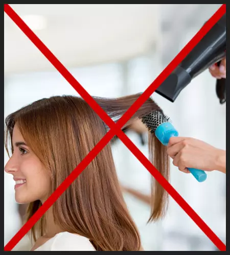 Avoid use of heat tools to get silky and bouncy hair in summer