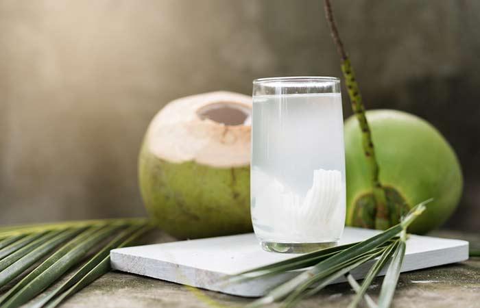 Coconut water for a homemade hair rinse