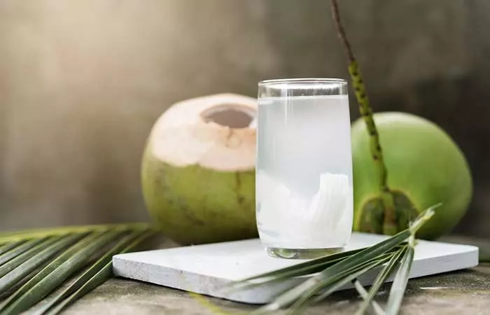 Coconut water for a homemade hair rinse