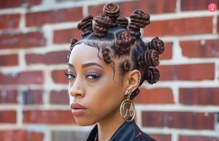 Curl your hair with Bantu knots