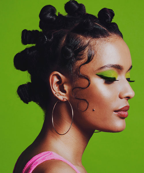 Curl your hair with Bantu knots
