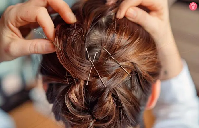 Curl your hair with pin curls