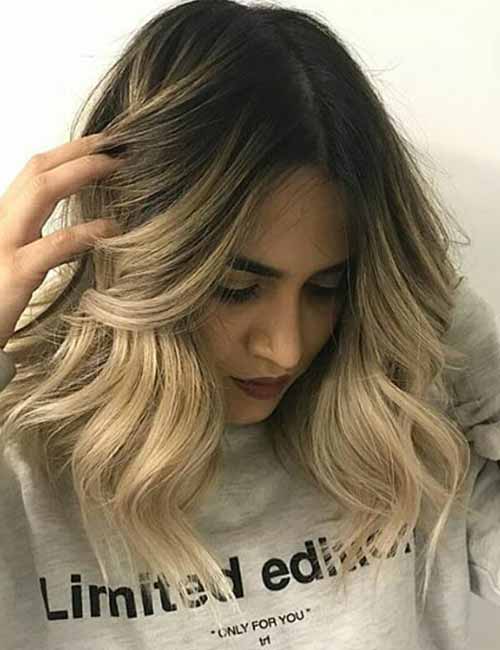 Ombre color hairstyle for girls with long hair