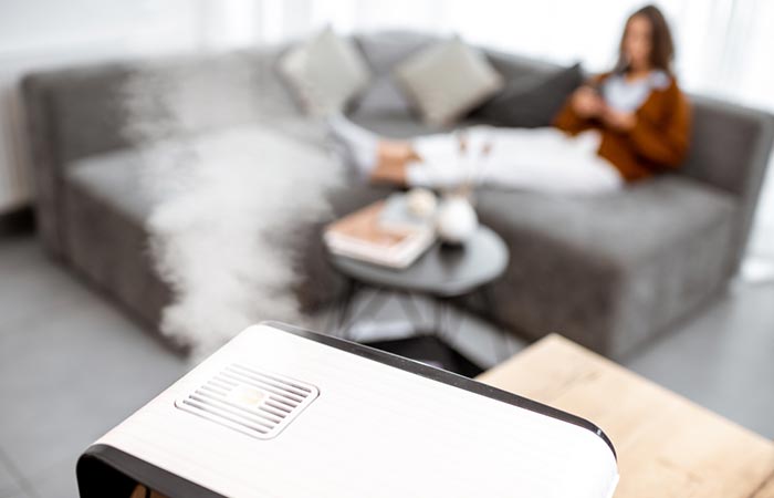 A humidifier may prevent dry skin during winters.