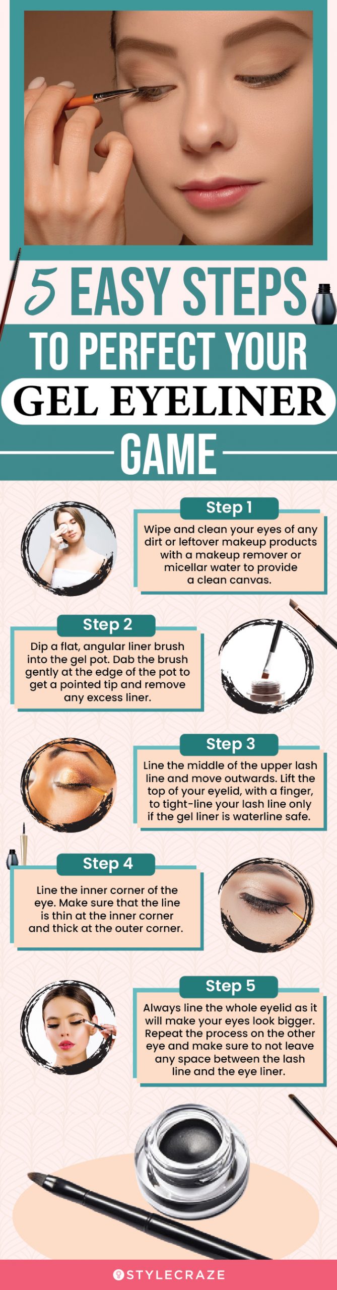 5 easy steps to perfect your gel eyeliner game (infographic)