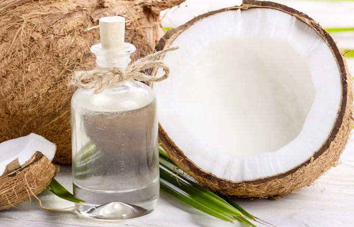 Coconut oil is a home remedy for flaky skin