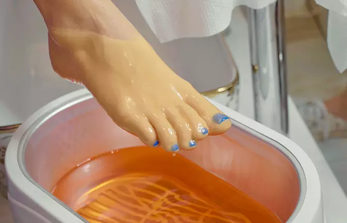Paraffin wax foot spa for soft feet