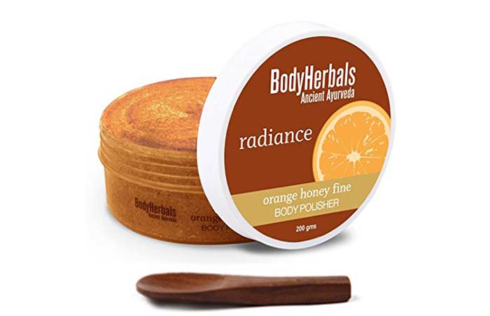 自宅でボディポリッシング-Body Herbals Orange Honey Body Polisher