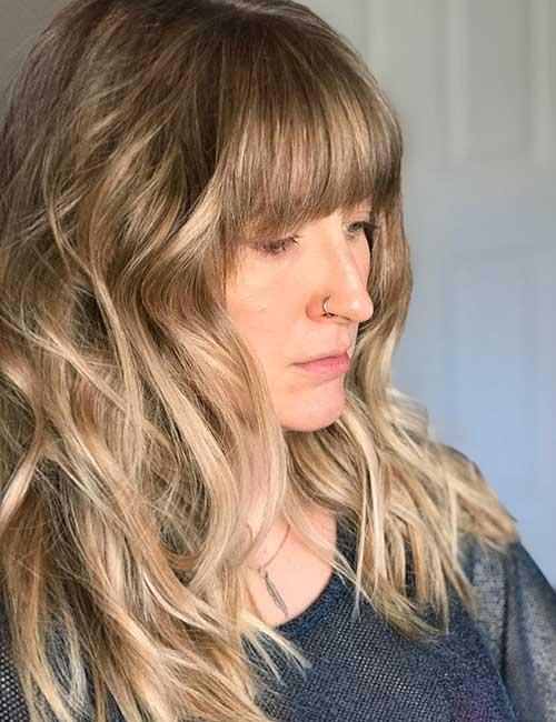 Balayage On Short Hair With Bangs