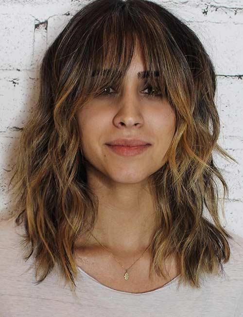 Long Bangs - 35 Long Hairstyles With Bangs Best Celebrity Long Hair ...