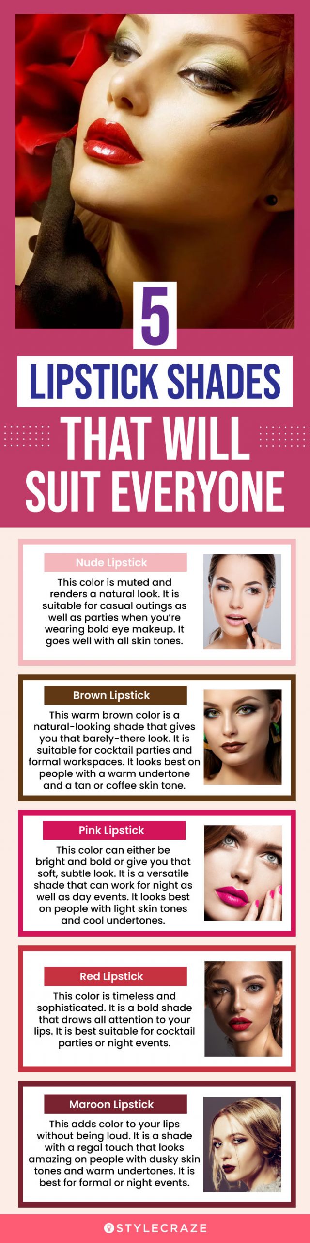 5 lipstick shades that will suit everyone (infographic)
