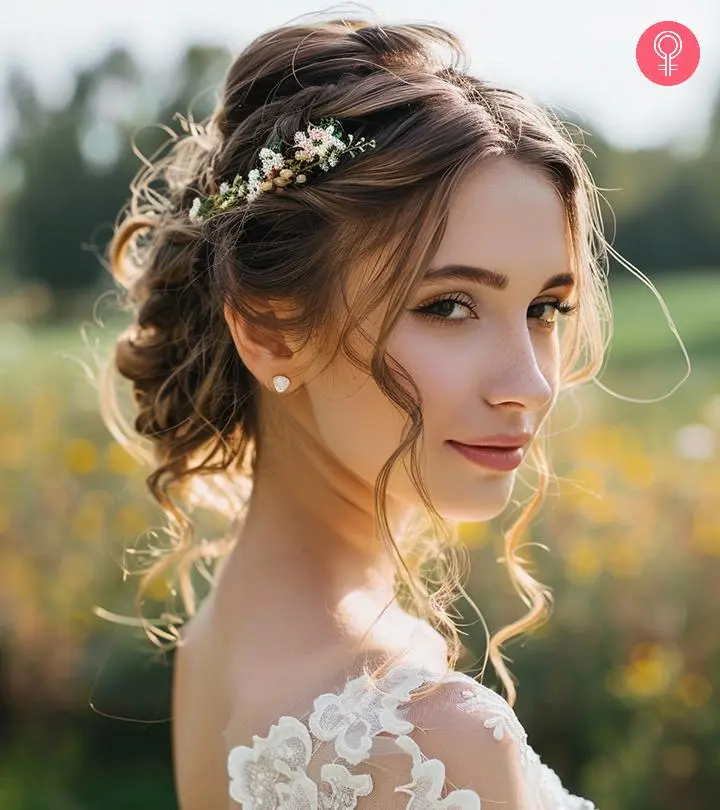 Lady with beautiful hairstyle