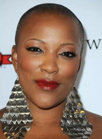 Frenchie Davis' almost bold bald and beautiful hairstyle