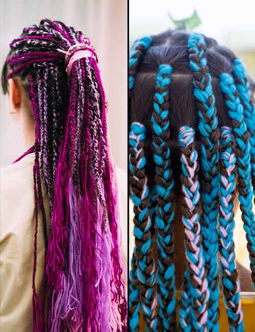 Colored-Yarn-Braids