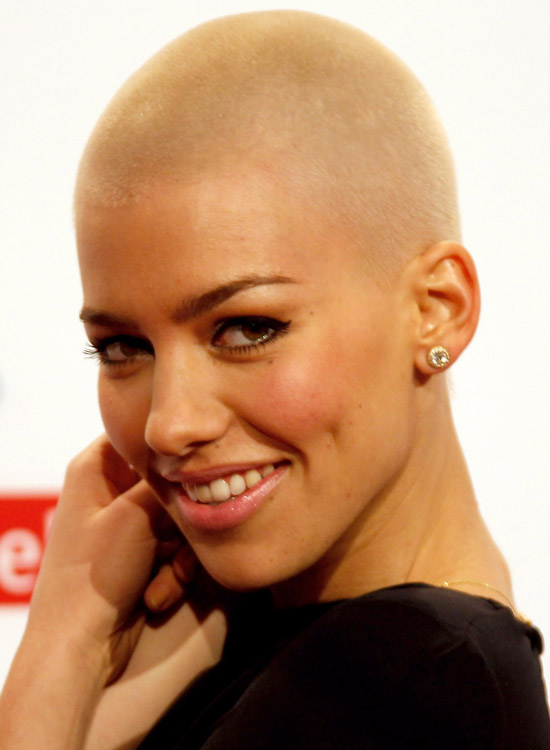Alina Suggeler's completely bold bald and beautiful hairstyle