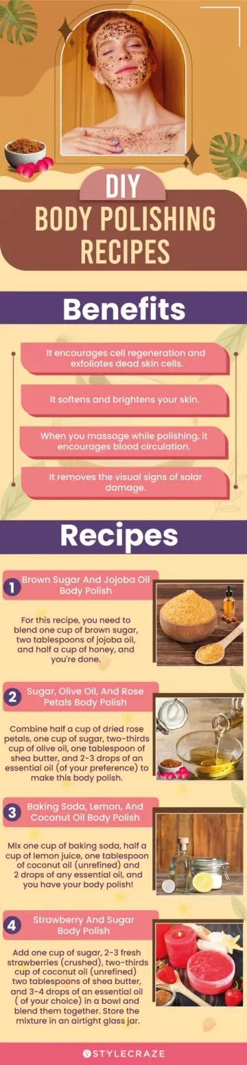 diy body polishing recipes (infographic)