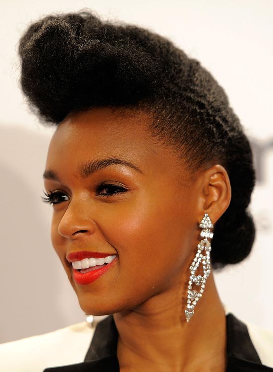 High front bun bold bald and beautiful hairstyle
