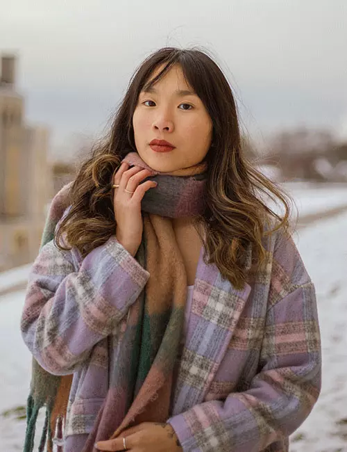 Long Hair With Barely-There Bangs