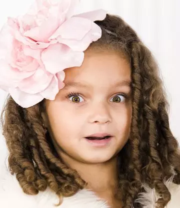 Ringlets with floral headband for little girls