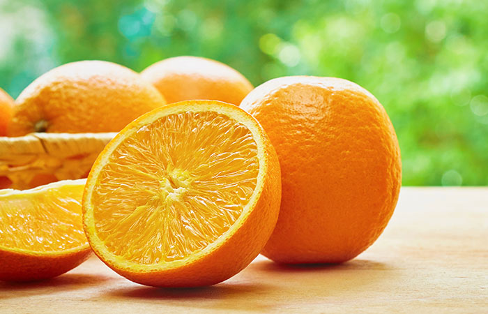 Eat oranges for vitamin C to grow nails faster