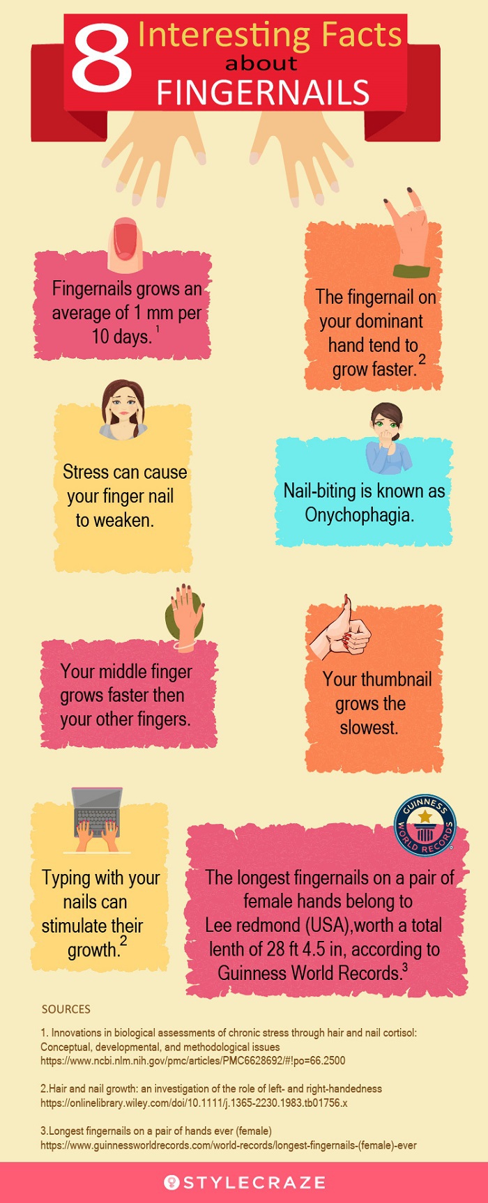 8 interesting facts about fingernails [infographic]