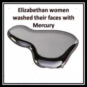 Mercury face wash during eligibeth times