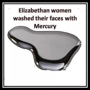 Mercury face wash during eligibeth times