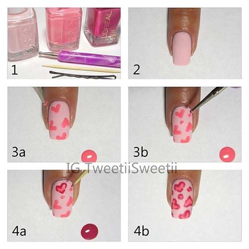 Easy Nail Designs - 17. Valentines Nail Art Design
