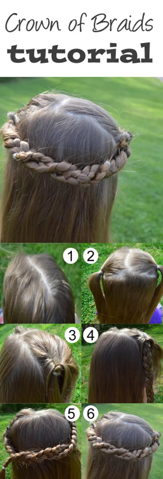 Crown of braids for little girls