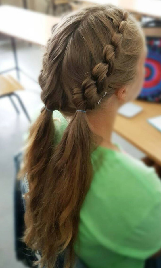 Knotted braid for little girls