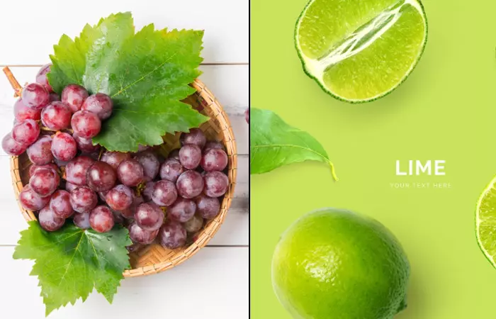 How to get pink lips with red grapes and lime lip scrub