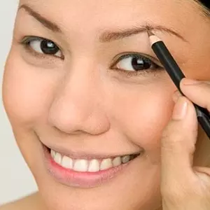 Fill up the lines with dark brown eye brow pencil to achieve arched eyebrows if overplucked