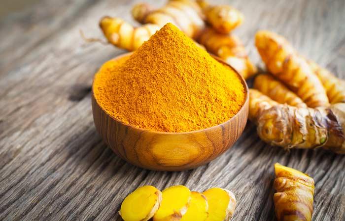 DIY organic turmeric body scrub for glowing skin