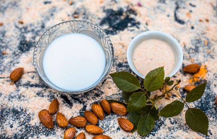 Almond face pack for dry skin