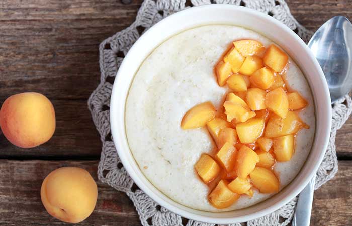 Apricot and oatmeal face scrub for glowing skin
