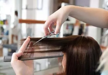 Cut bangs at an angle to create medium length hairstyles with bangs