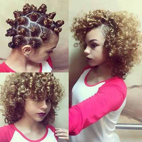 Bantu knot our curls hairstyle for curly hair