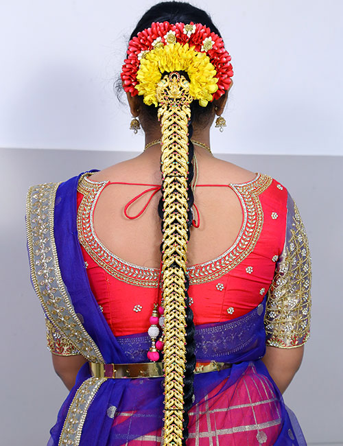 Chotli braid for an Indian hairstyle