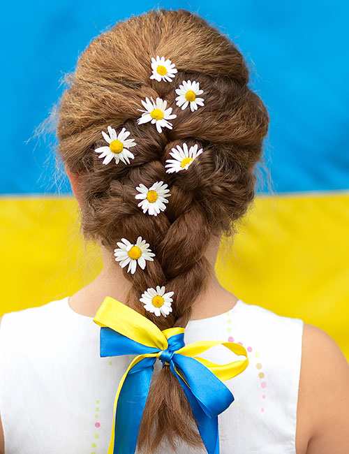 Daisy braid for an Indian hairstyle