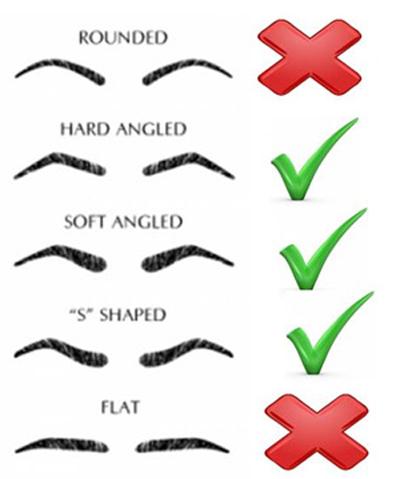 eyebrow shapes for long faces