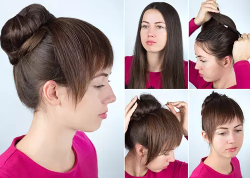 Faux bangs for medium length hairstyle