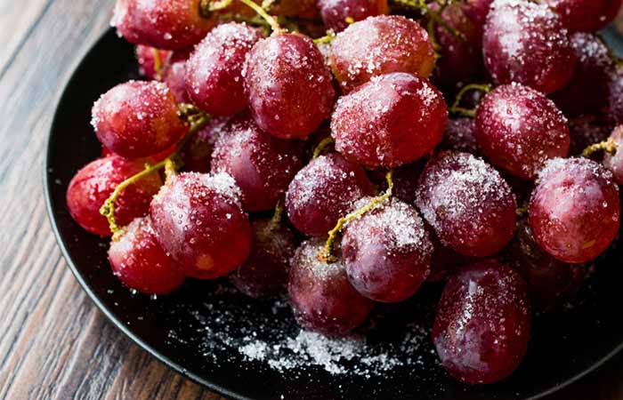 Grape and sugar face pack for glowing skin