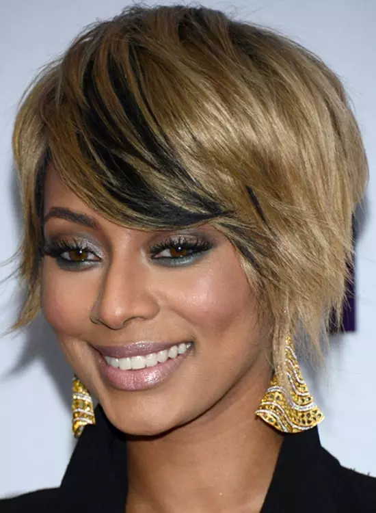 Straight bob with choppy layers hairstyle